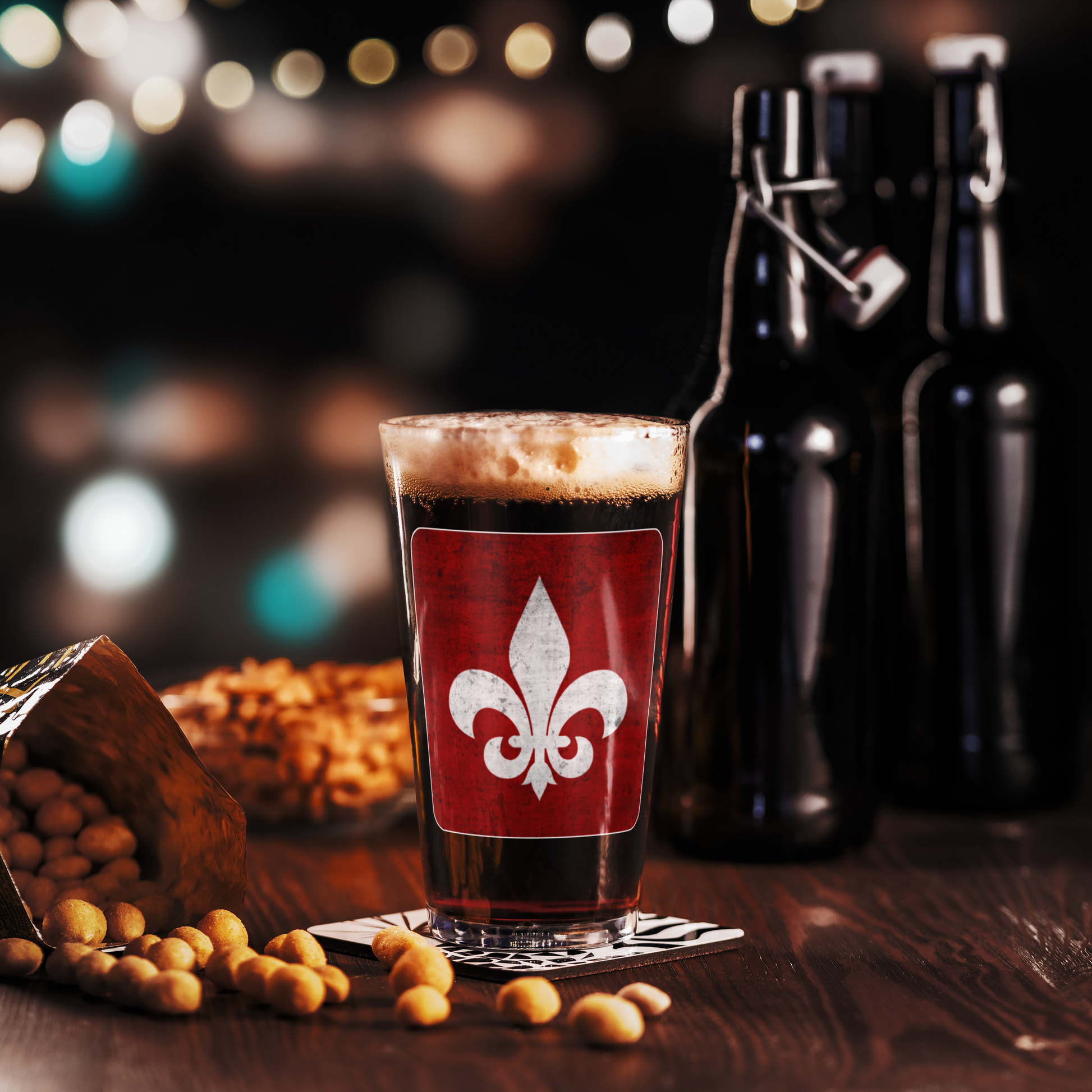 Mainstay Entertainment "Fleur de Lis" Pint Glass - Mainstay Entertainment