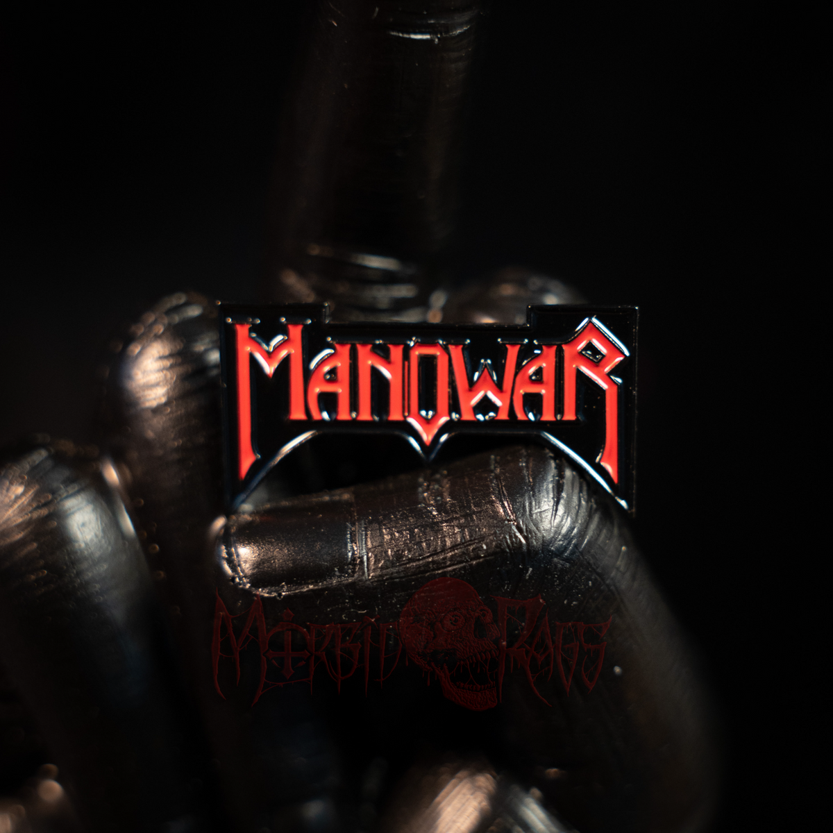 Manowar Red Pin Morbid Rags