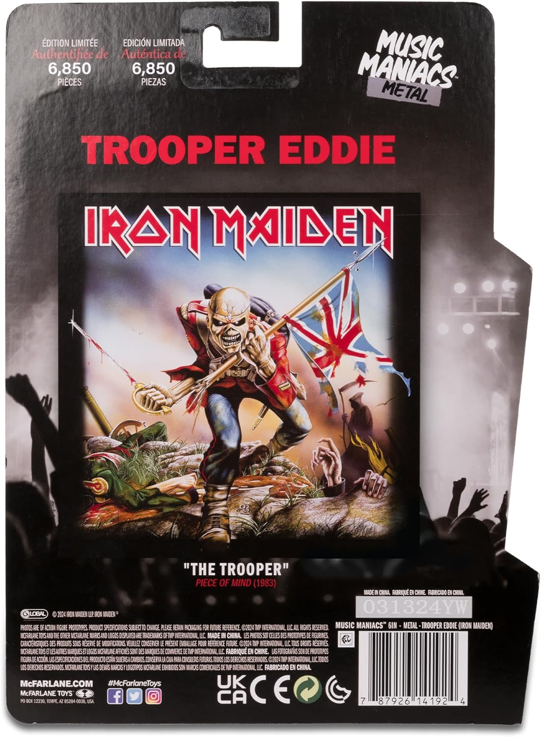 McFarlane Music Maniacs Iron Maiden Eddie Action Figure Limited Edition Rock Movie Heroes