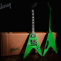 Megadeth "Dave Mustaine - Gibson Flying V Rust In Peace" Alien Tech Green Licensed Mini Guitar - Mainstay Entertainment