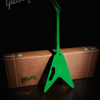 Megadeth "Dave Mustaine - Gibson Flying V Rust In Peace" Alien Tech Green Licensed Mini Guitar - Mainstay Entertainment