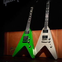 Megadeth "Dave Mustaine - Gibson Flying V Rust In Peace" (Set of 2) Licensed Mini Guitars - Mainstay Entertainment