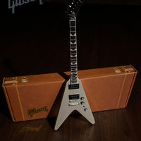 Megadeth "Dave Mustaine - Gibson Flying V" Silver Metallic Licensed Mini Guitar - Mainstay Entertainment