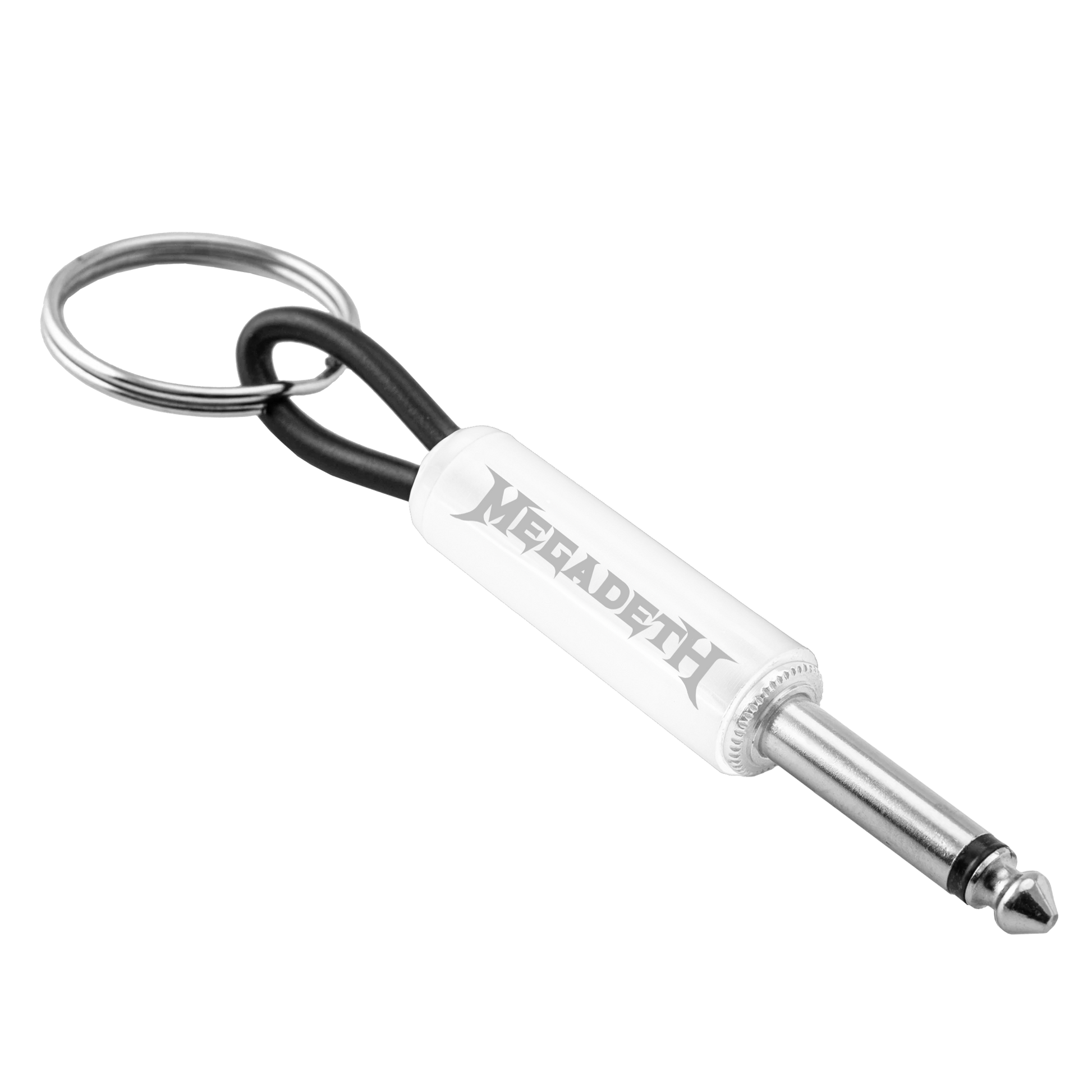 Megadeth "Whiteout Wordmark" Guitar Plug Keychain - Mainstay Entertainment