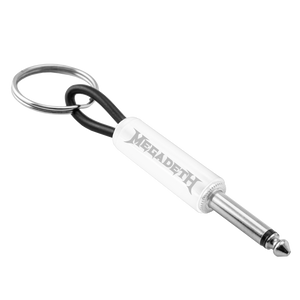Megadeth "Whiteout Wordmark" Guitar Plug Keychain - Mainstay Entertainment