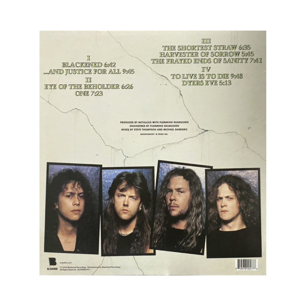 Metallica "...And Justice For All" 180g 2xLP Remastered Vinyl - Mainstay Entertainment