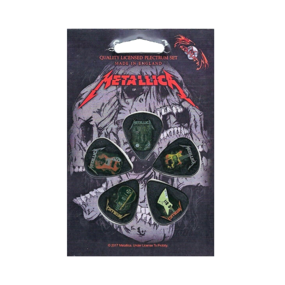 Metallica "Guitar" Set of 5 Licensed Guitar Picks - Mainstay Entertainment