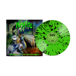 Misfire - Product Of The Environment Neon Green with Black Splatter Vinyl MNRK Heavy