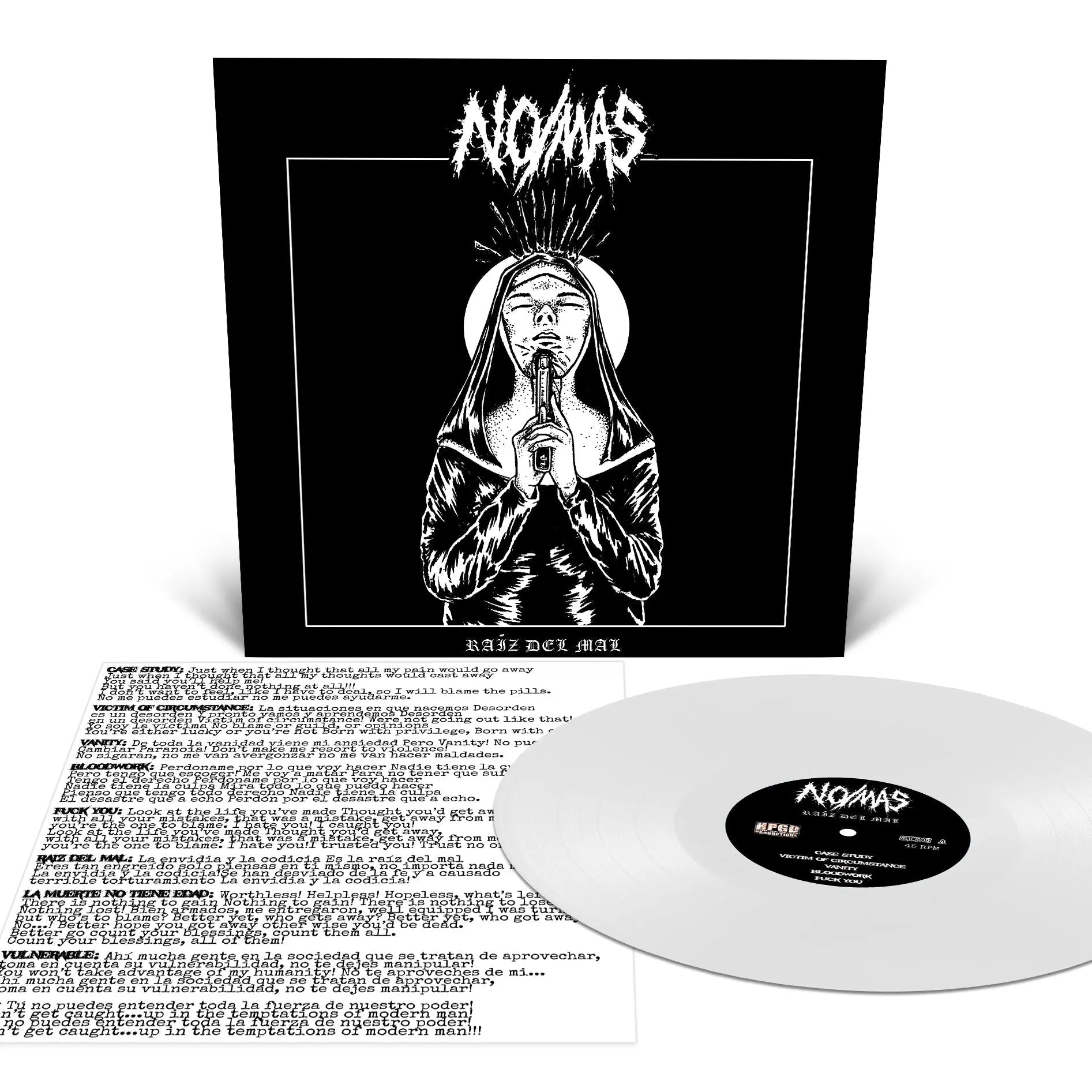 NO/MÁS - Raíz Del Mal LP (White) LTD To 100 Horror Pain Gore Death Productions Shop