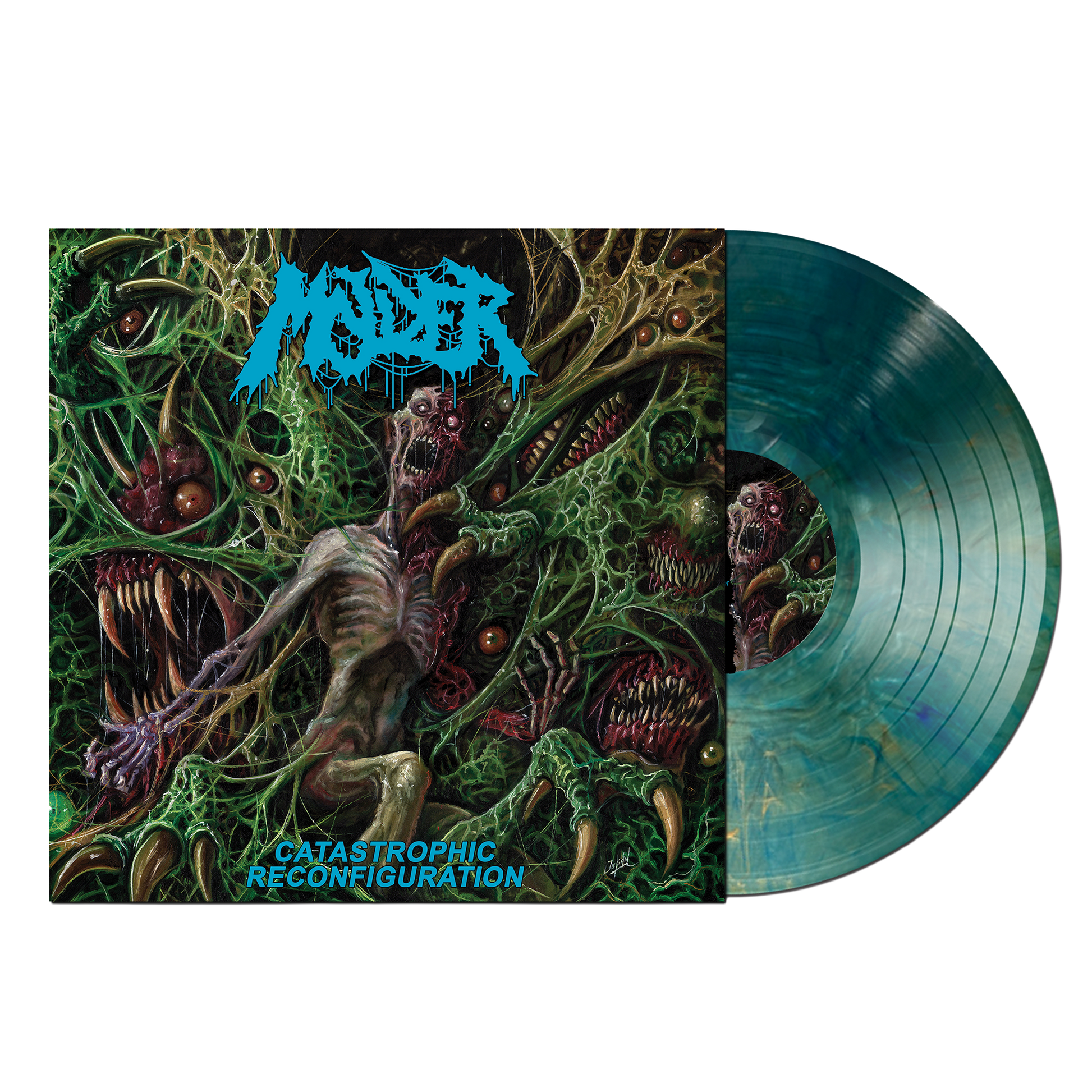 Molder "Catastrophic Reconfiguration" Brain Boil / Blue Ooze Vinyl LP