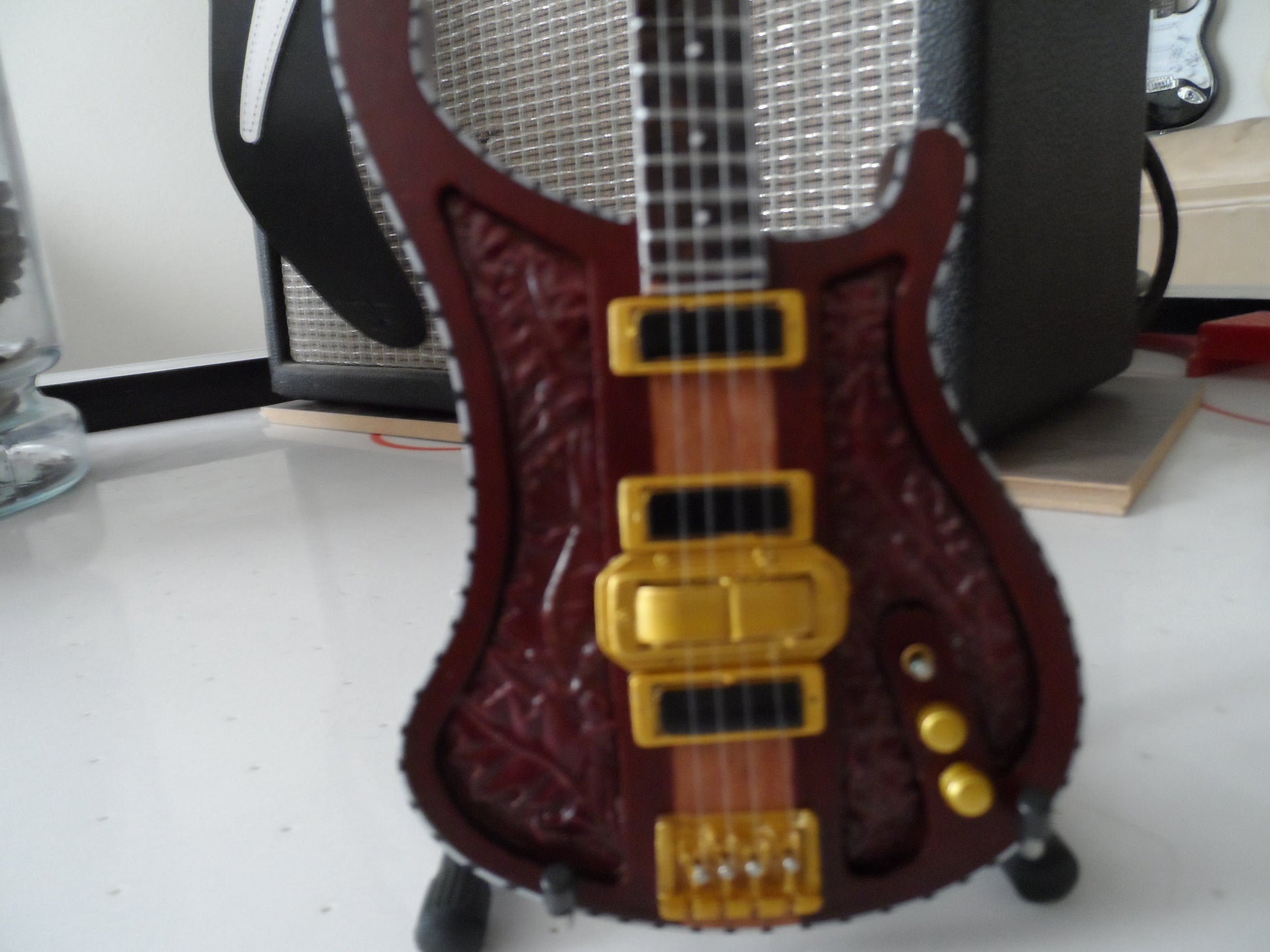 Motörhead  "Lemmy Kilmister - Signature Carved Bass" Mini Guitar - Mainstay Entertainment
