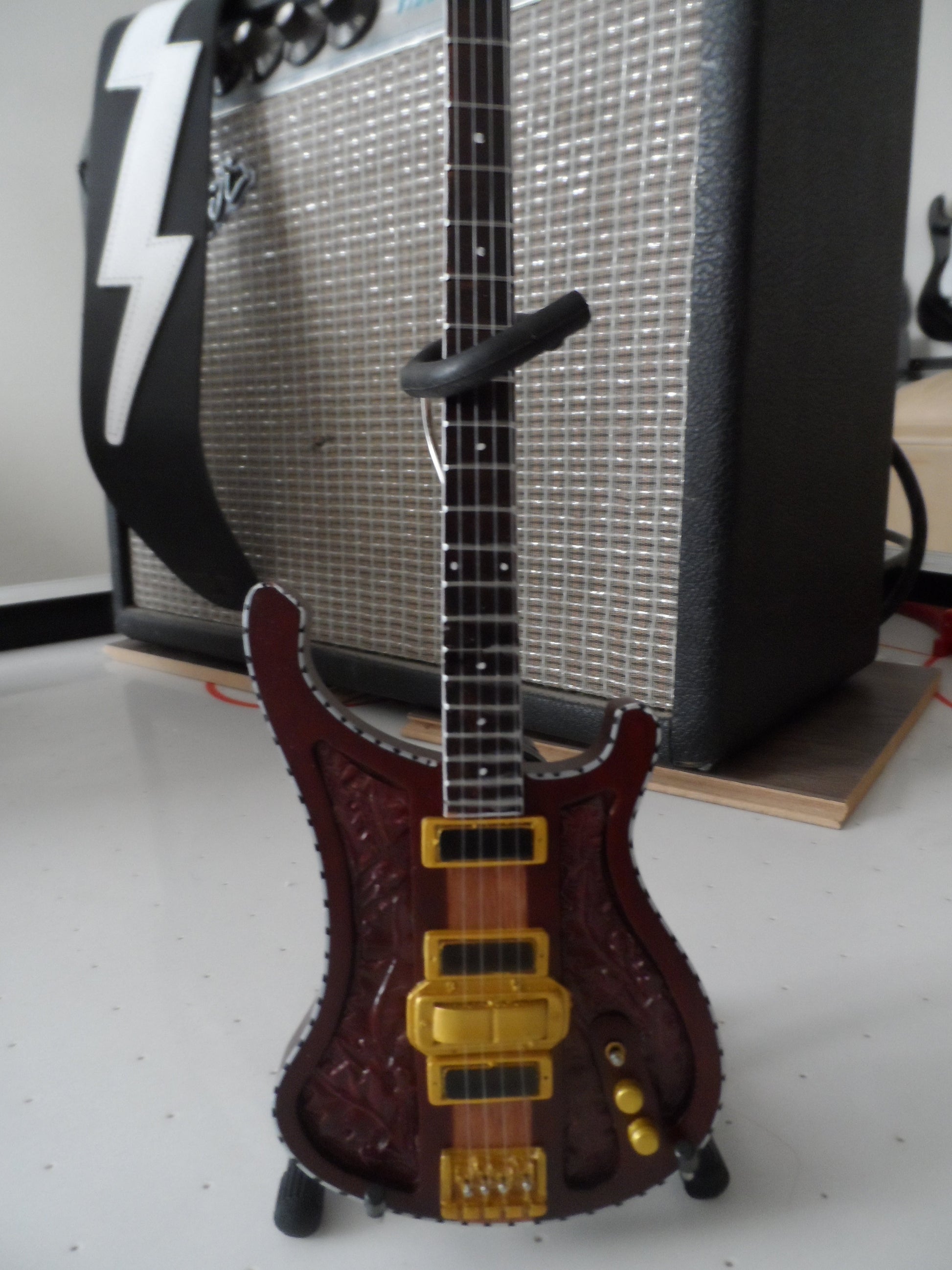 Motörhead  "Lemmy Kilmister - Signature Carved Bass" Mini Guitar - Mainstay Entertainment