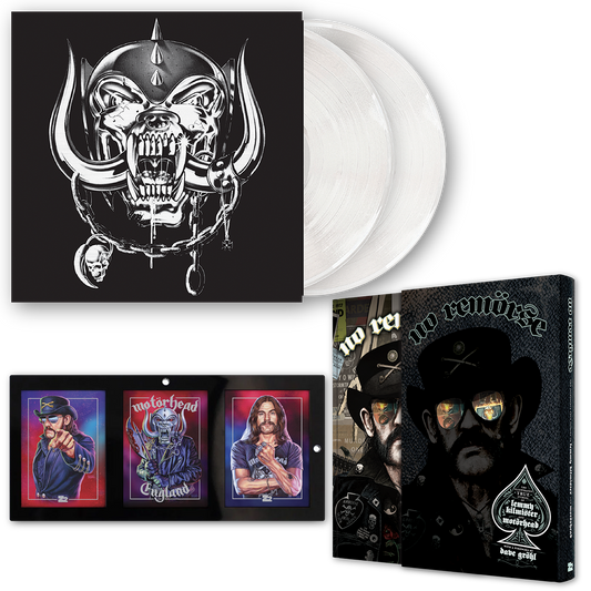 Motörhead "No Remorse: The Illustrated True Stories of Lemmy Kilmister & Motörhead" Deluxe + Vinyl 2xLP Edition - Mainstay Entertainment