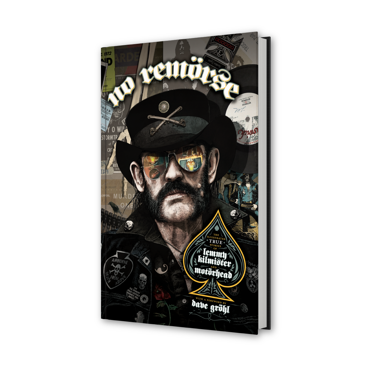 Motörhead "No Remorse: The Illustrated True Stories of Lemmy Kilmister & Motörhead" Standard Hard Cover Book - Mainstay Entertainment