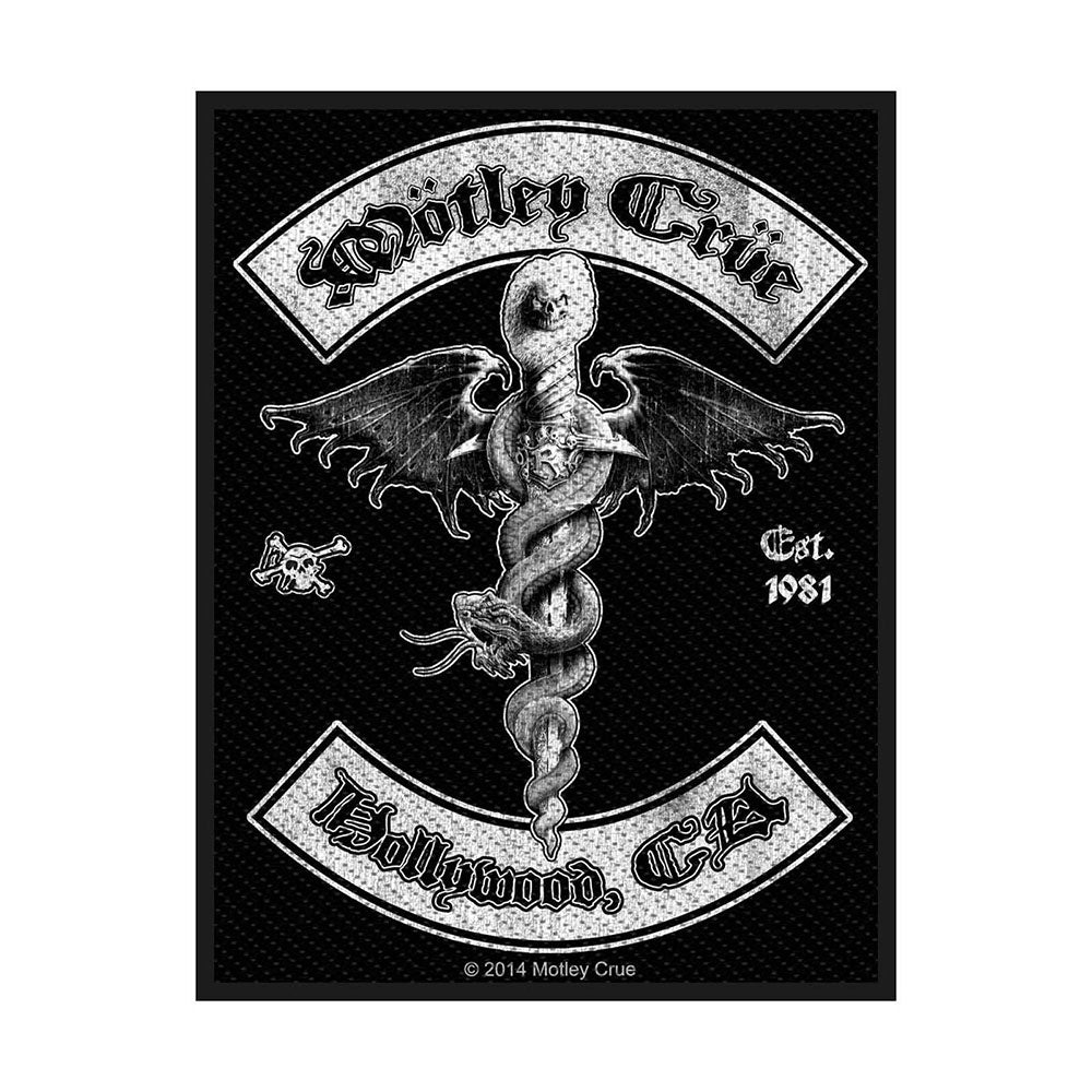 Motley Crue - Hollywood CA Standard Sew On Patch Rock Movie Heroes