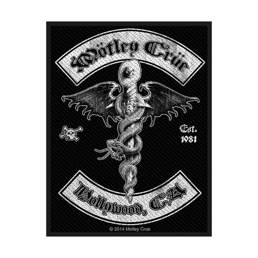 Motley Crue - Hollywood CA Standard Sew On Patch Rock Movie Heroes