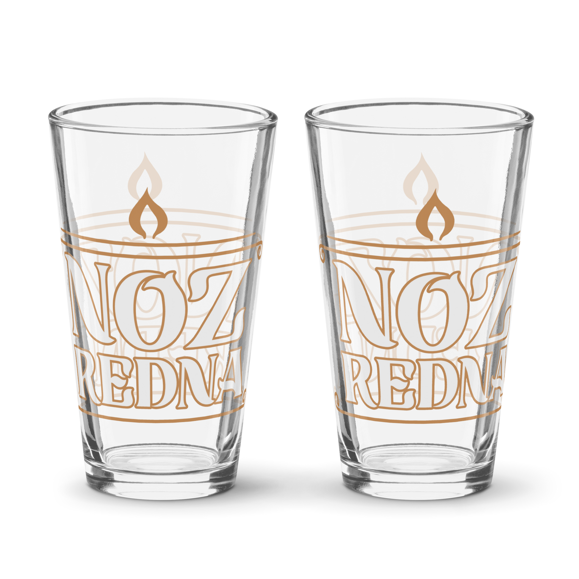 Noz Redna "Candle Logo" Pint Glass - Mainstay Entertainment