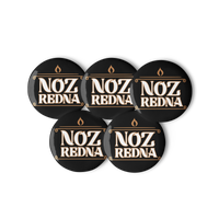Noz Redna "Candle Logo" Set of (5) Buttons - Mainstay Entertainment