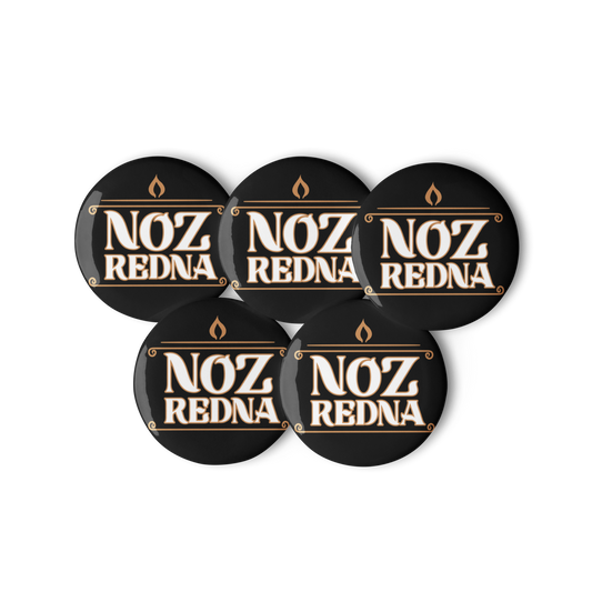 Noz Redna "Candle Logo" Set of (5) Buttons - Mainstay Entertainment