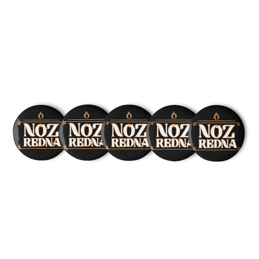 Noz Redna "Candle Logo" Set of (5) Buttons - Mainstay Entertainment