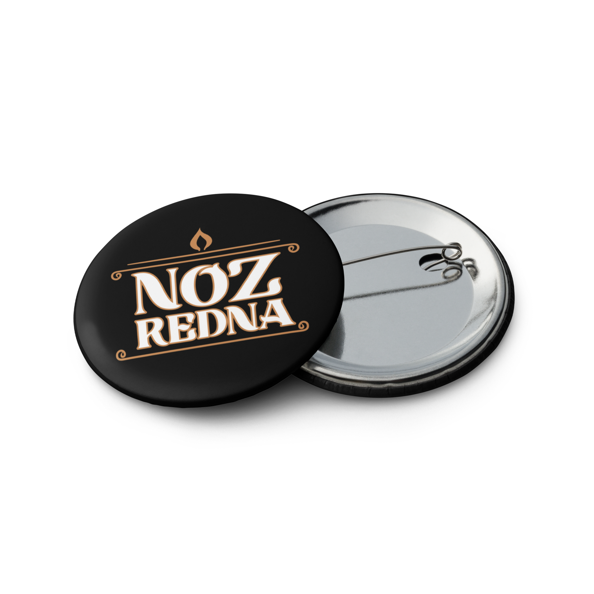 Noz Redna "Candle Logo" Set of (5) Buttons - Mainstay Entertainment