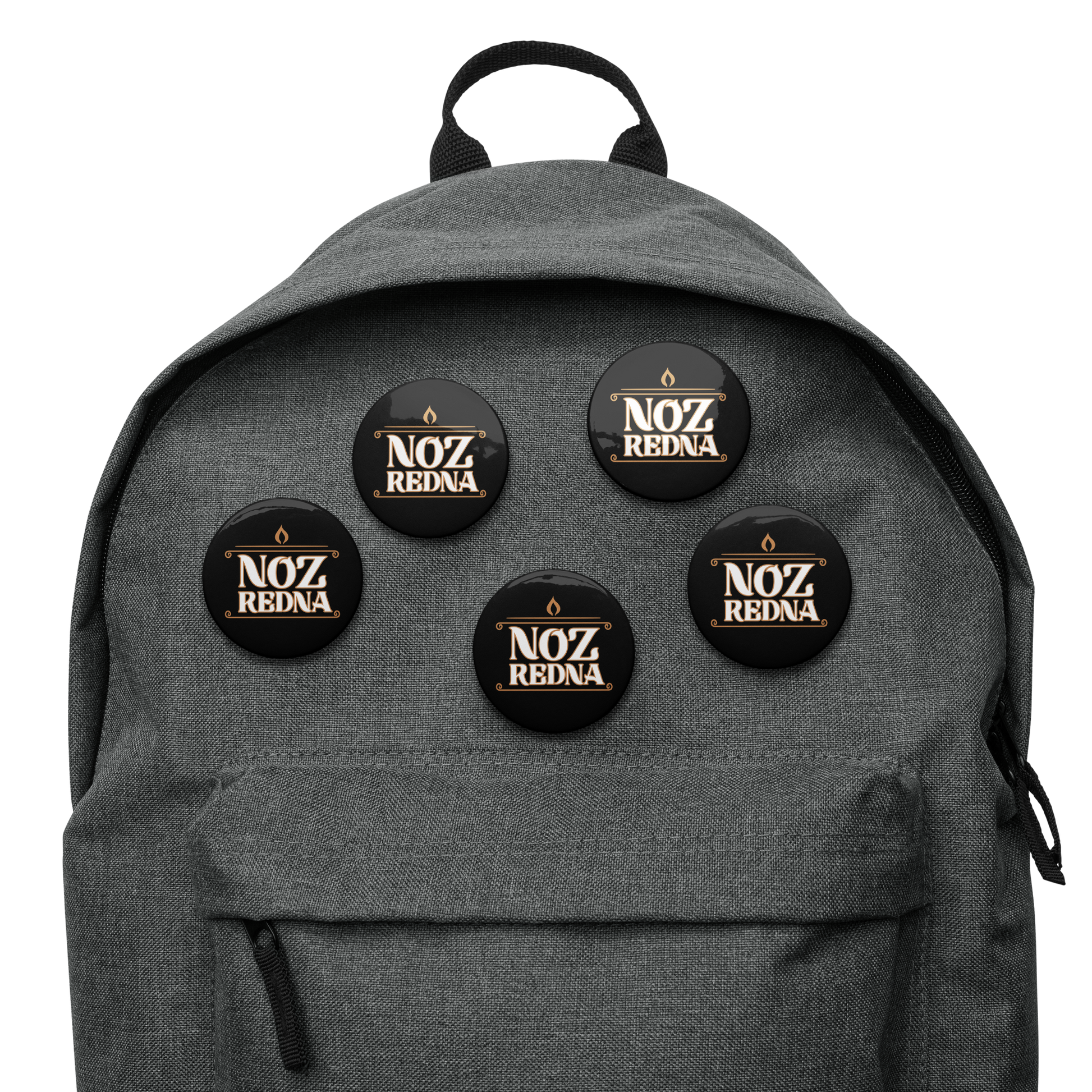 Noz Redna "Candle Logo" Set of (5) Buttons - Mainstay Entertainment