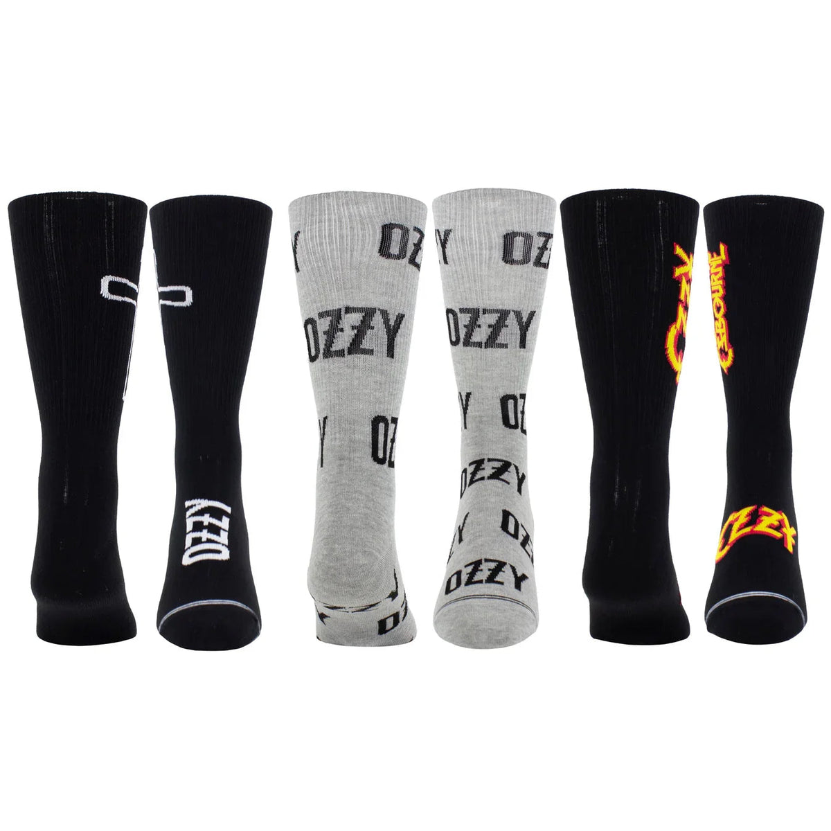 OZZY '3 PACK GIFT BOX' CREW SOCKS Revolver Magazine