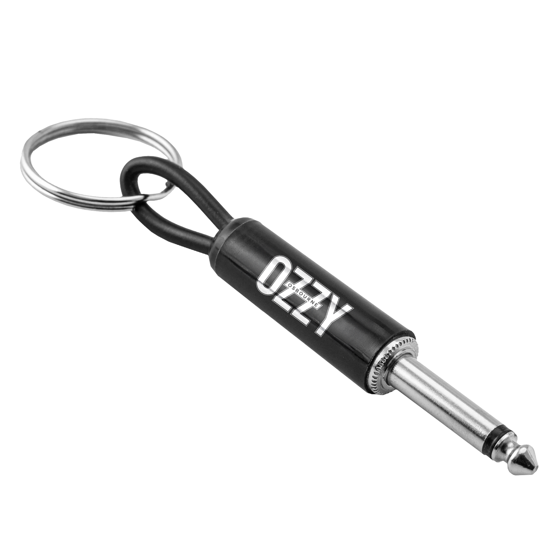 Ozzy "White Logo Guitar Plug" Keychain