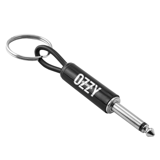 Ozzy "White Logo Guitar Plug" Keychain