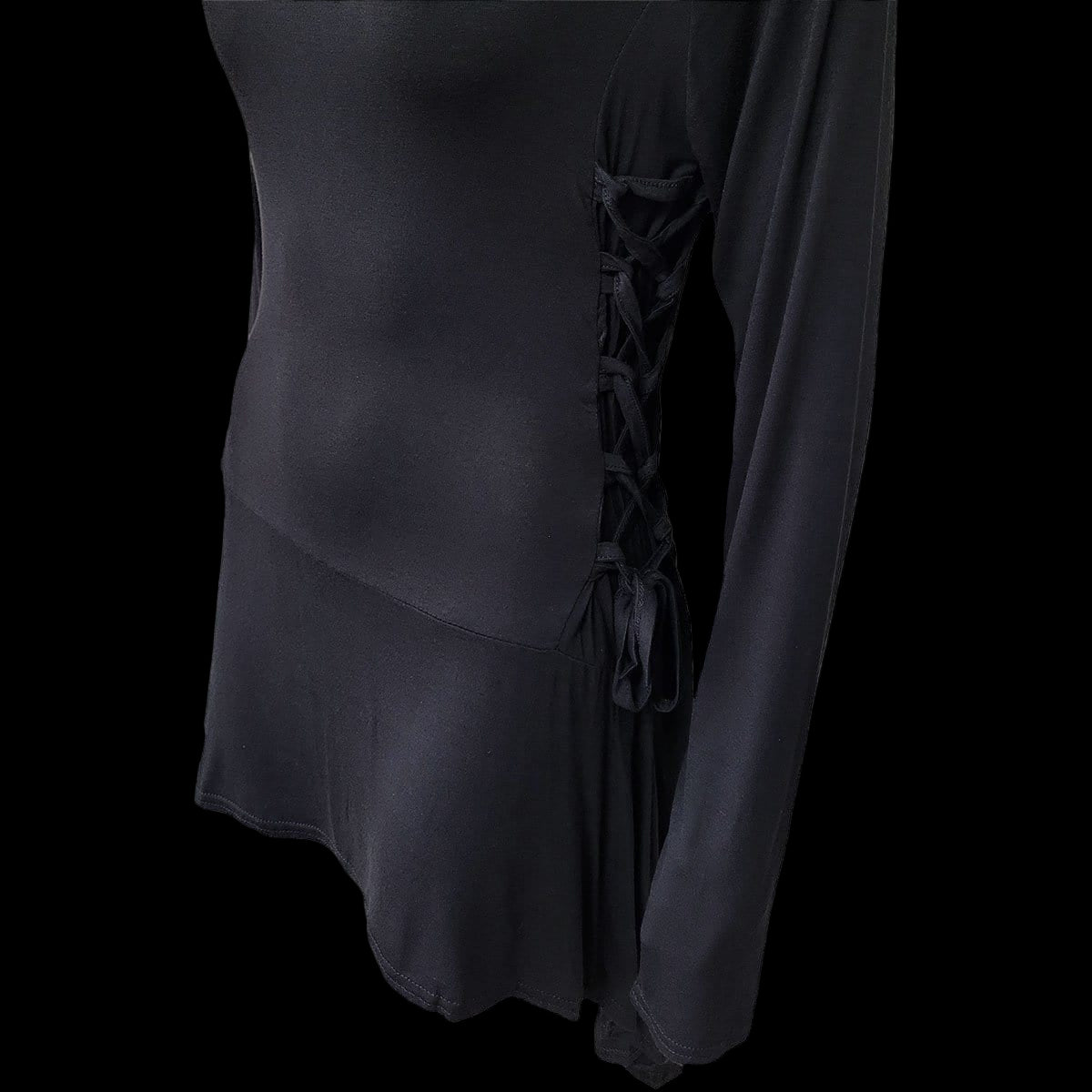 Gothic Elegance "Black Widow Gothic Hooded" Long Sleeve Dress