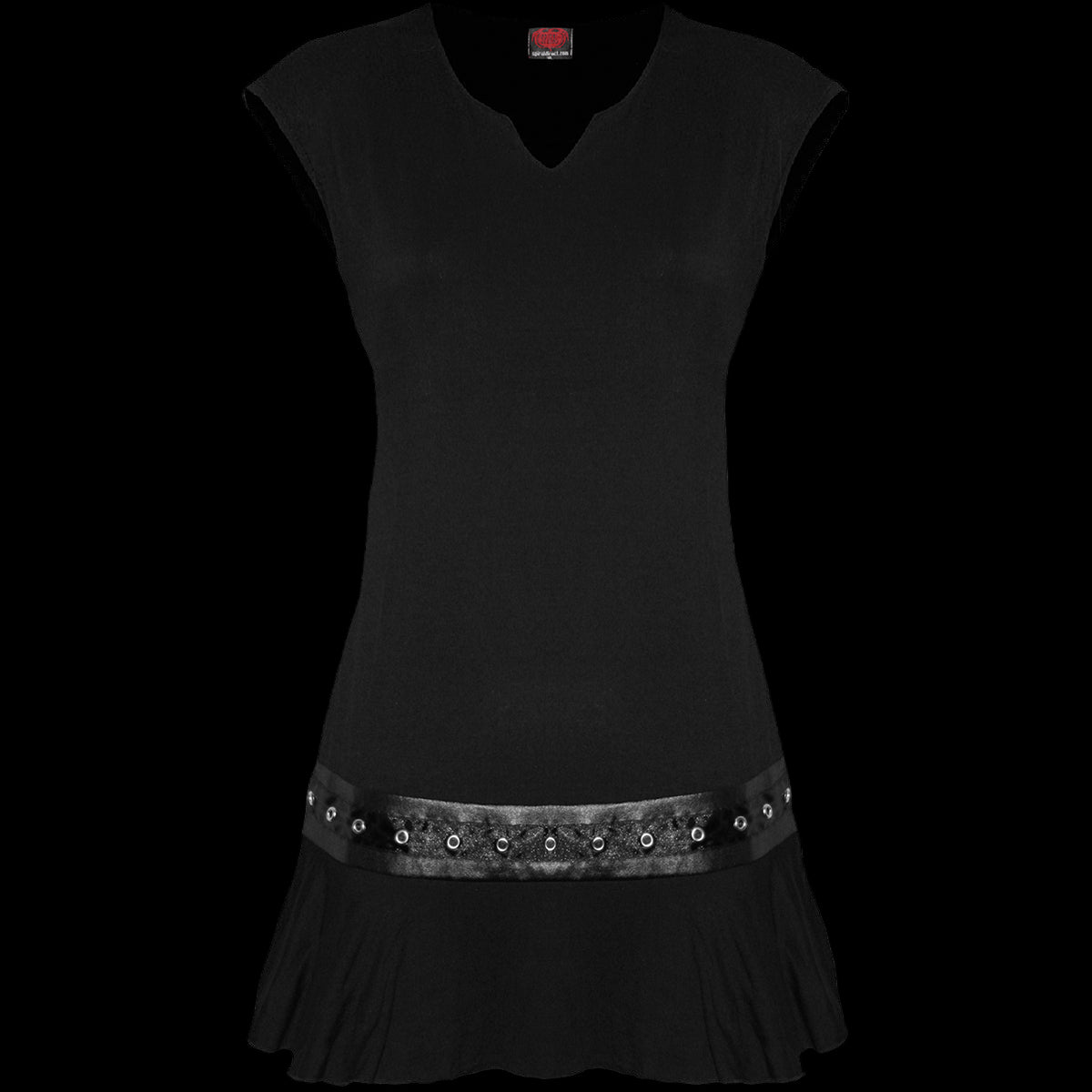 Gothic Rock "Stud Waist" Mini Dress