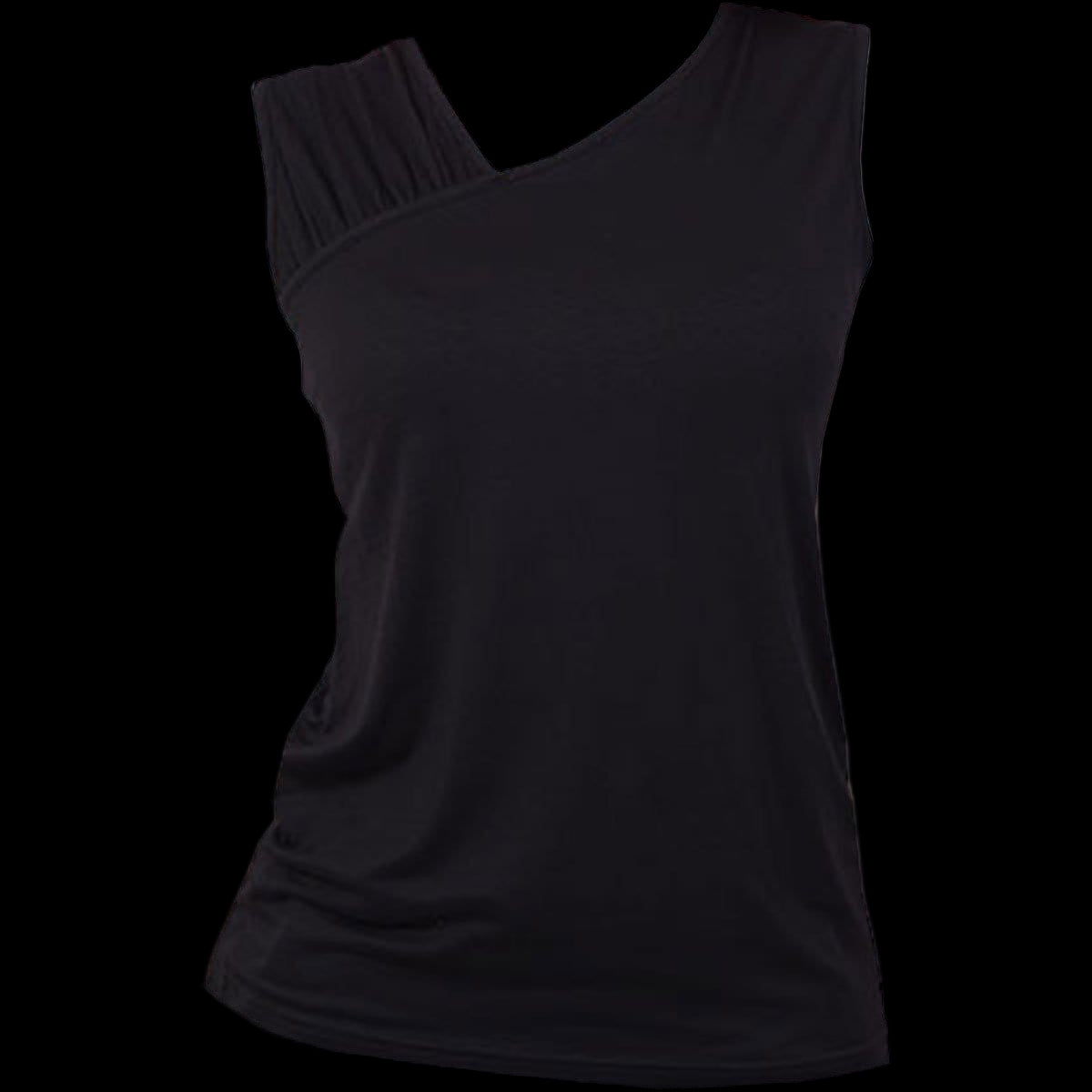 Gothic Rock "Gathered Shoulder Slant" Vest Tank