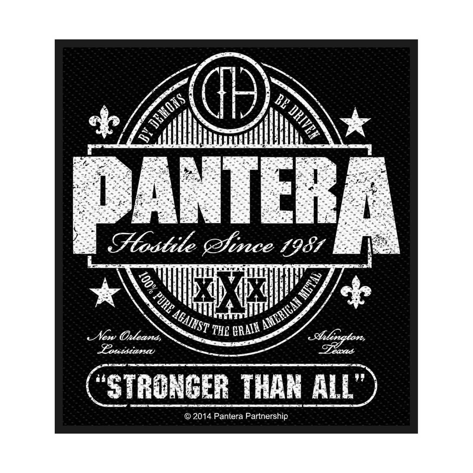 Pantera Stronger than All New Woven Sew On Patch Applique Rock Movie Heroes