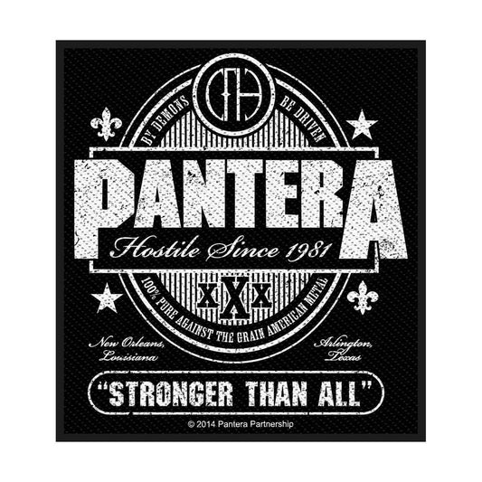 Pantera Stronger than All New Woven Sew On Patch Applique Rock Movie Heroes