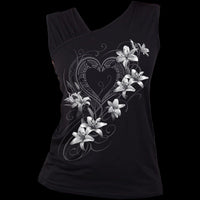 Pure of Heart "Gathered Shoulder Slant" Vest Tank - Mainstay Entertainment