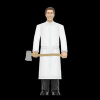 Super7 x AMERICAN PSYCHO - PATRICK BATEMAN - RAINCOAT  ReAction Figure
