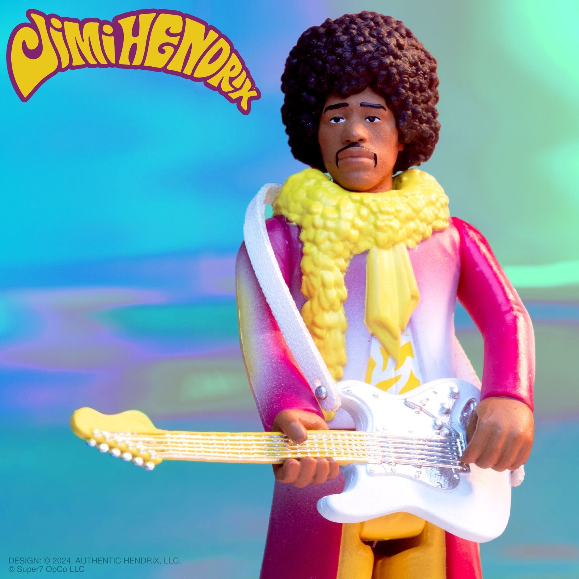 Super7 x Jimi Hendrix (Reverse Album Colors) ReAction Figure