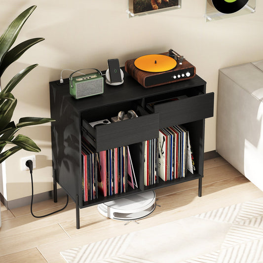 DirectDeals "Record Player" Stand w/Power Outlets