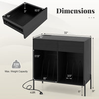 DirectDeals "Record Player" Stand w/Power Outlets