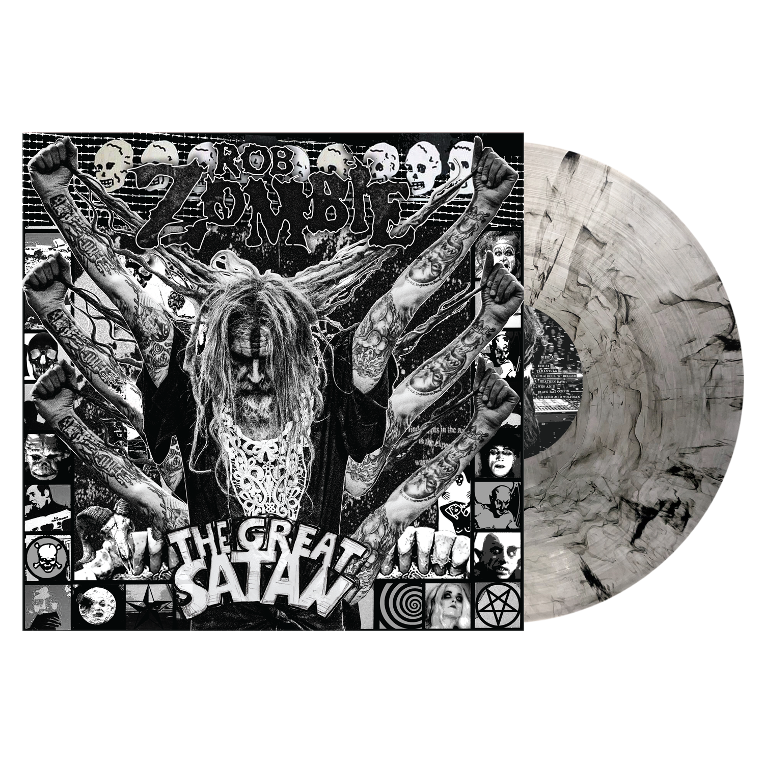 ROB ZOMBIE ‘THE GREAT SATAN’ LP (Exclusive – Limited to 1000, Clear w/ Black Smoke Vinyl) Revolver Magazine