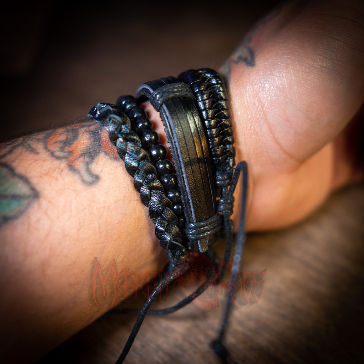 Rune Leather Bracelet Morbid Rags