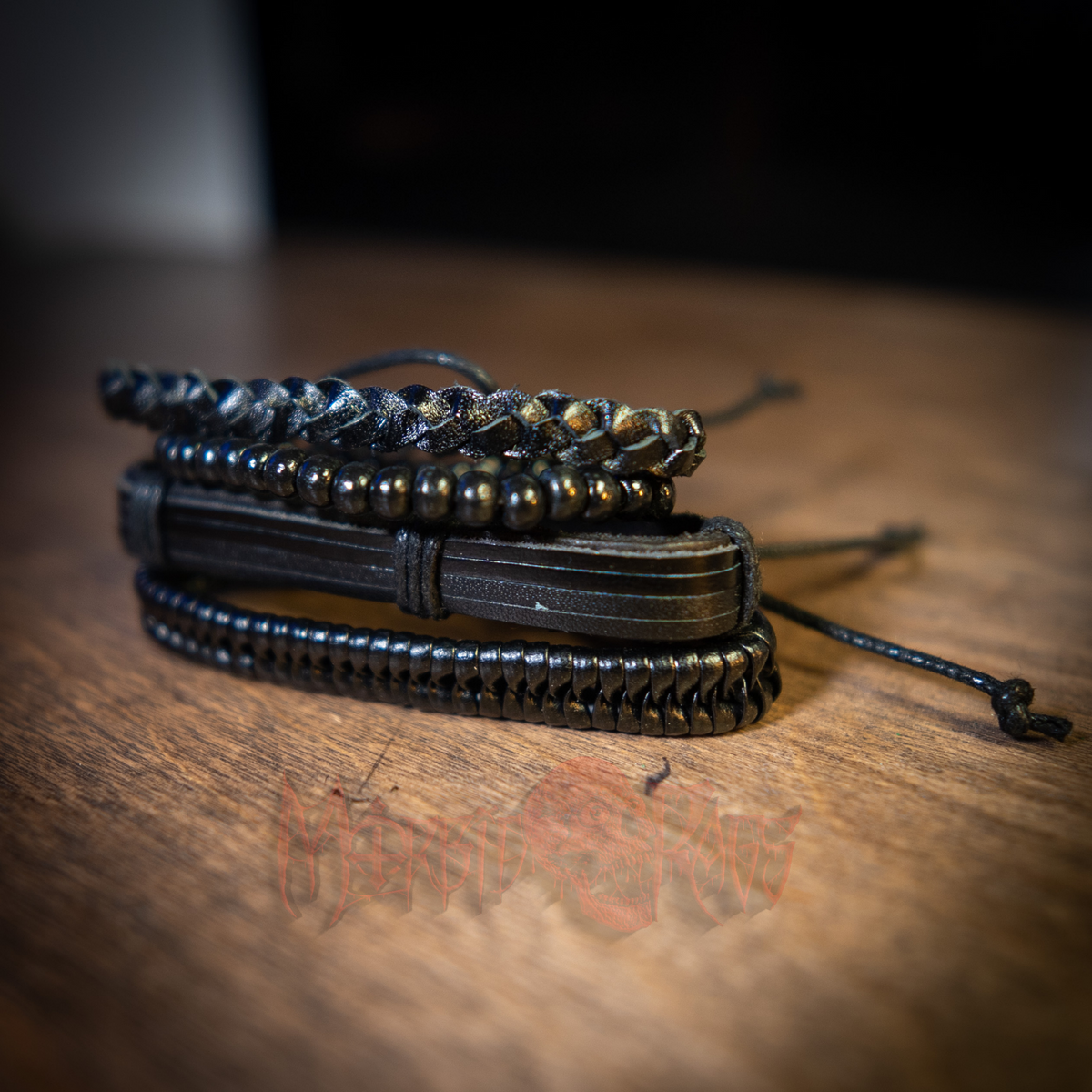 Rune Leather Bracelet Morbid Rags