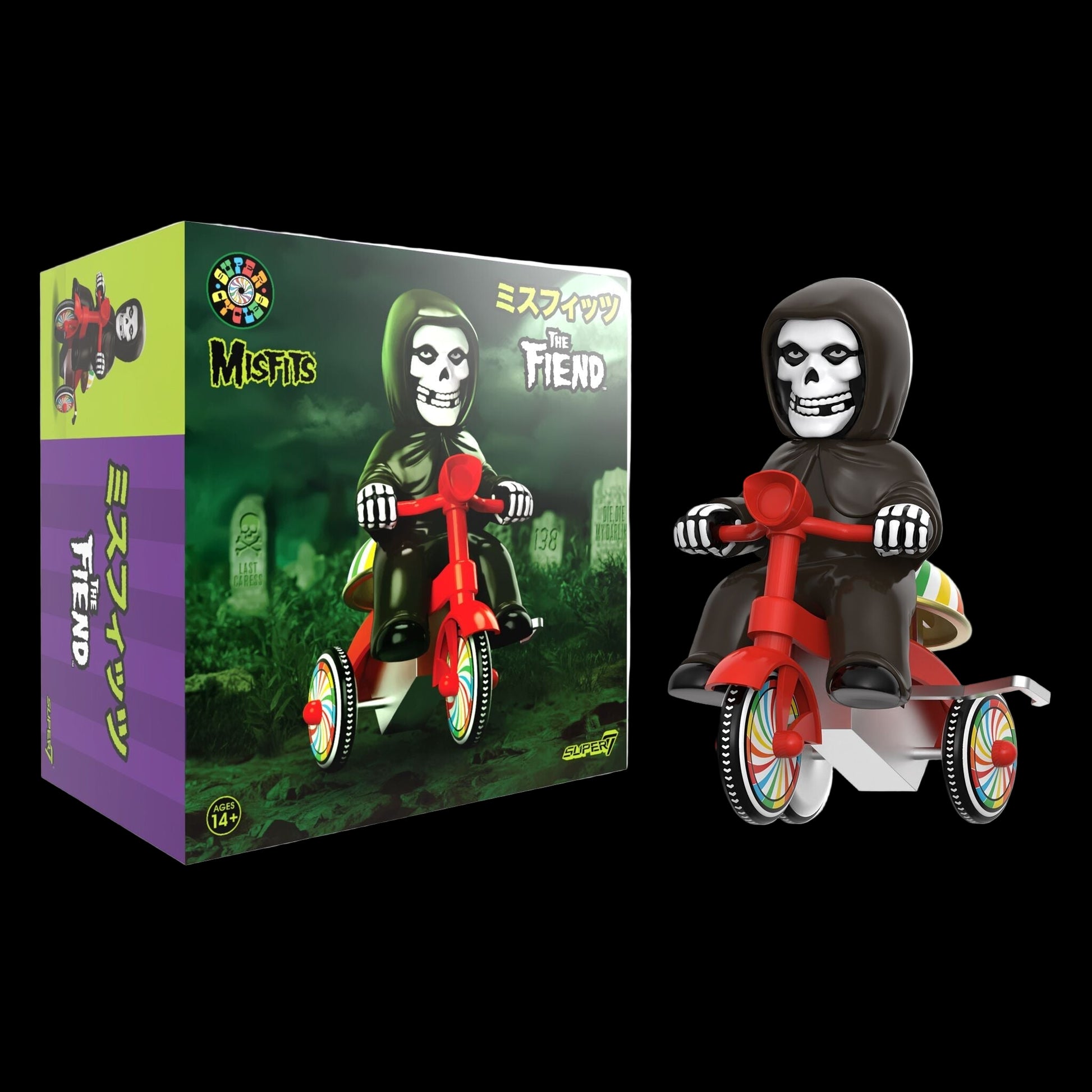 Super7 x MISFITS - Super Cycles - Fiend (Black w/ Red Trike) Toy