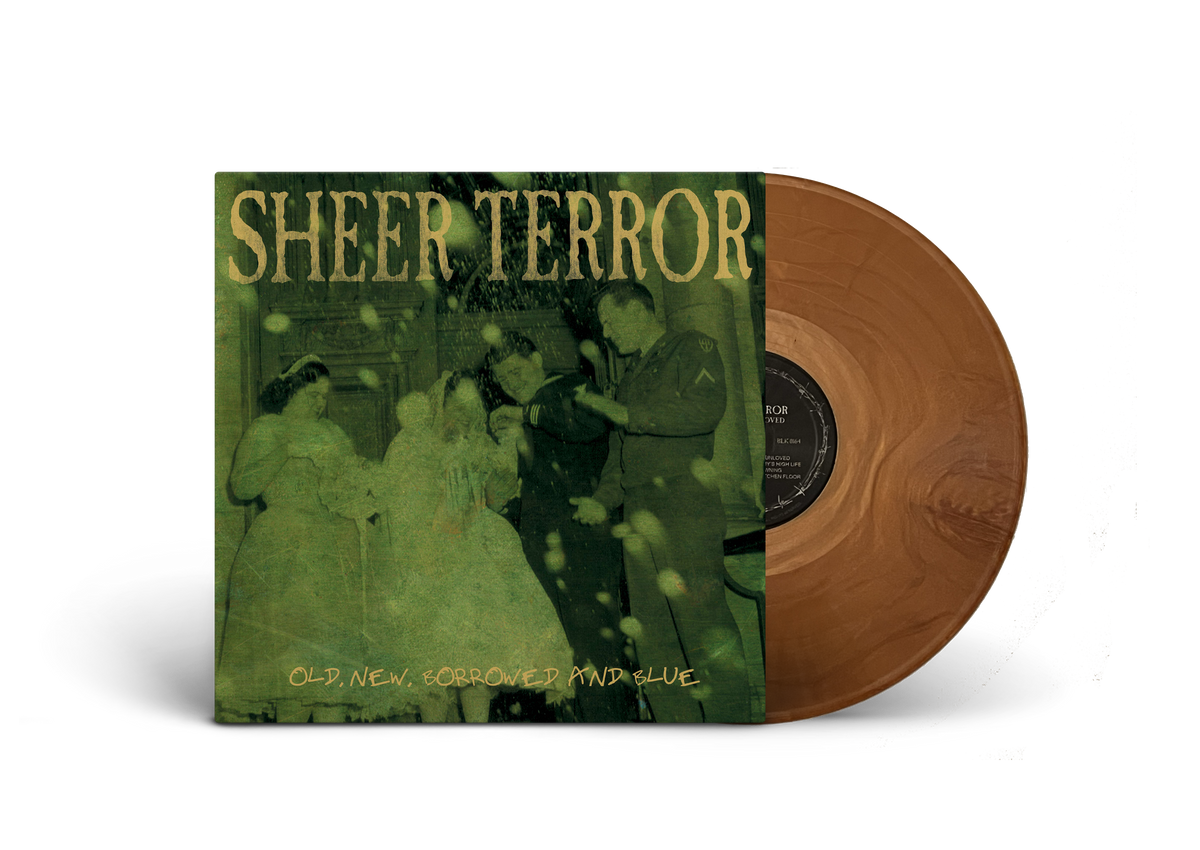 SHEER TERROR ‘OLD NEW BORROWED & BLUE’ LP (Limited Edition – Only 200 Made, Gold Opaque Vinyl) Revolver Magazine