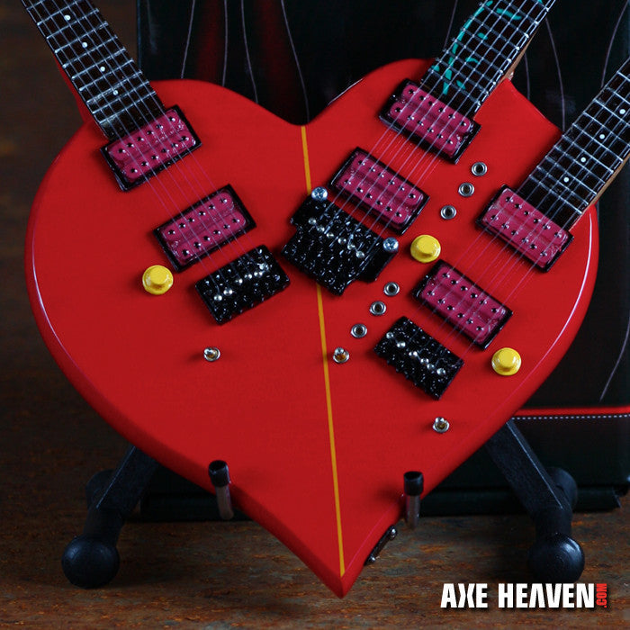 Steve Vai "Triple-Neck Heart" Licensed Mini Guitar