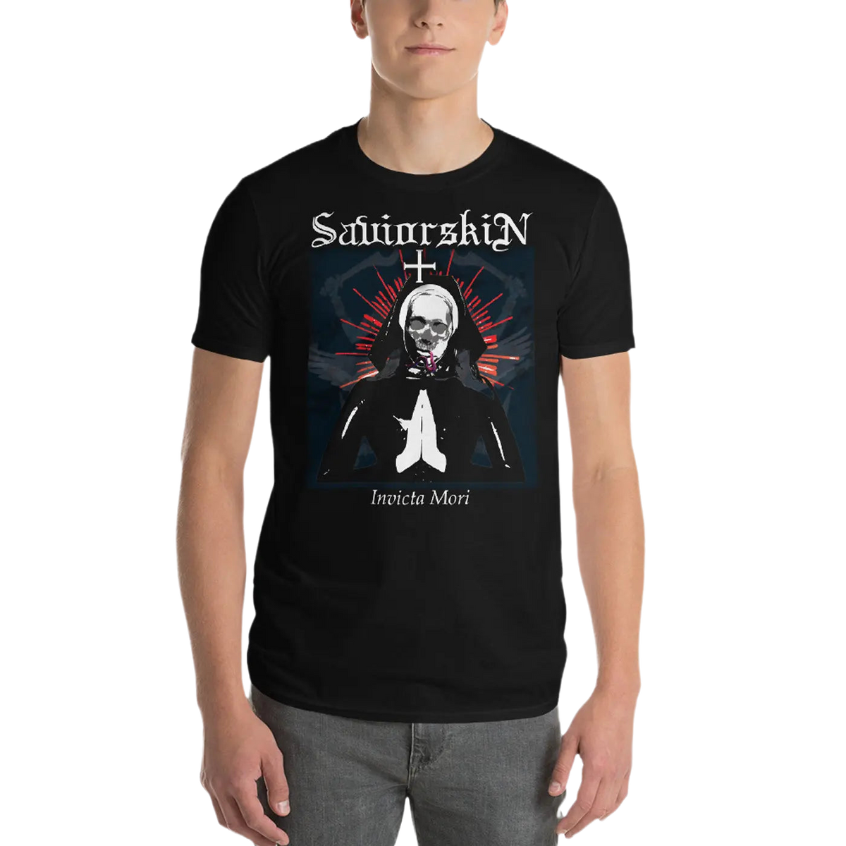 SAVIORSKIN - Invicta Mori T-Shirt Horror Pain Gore Death Productions Shop