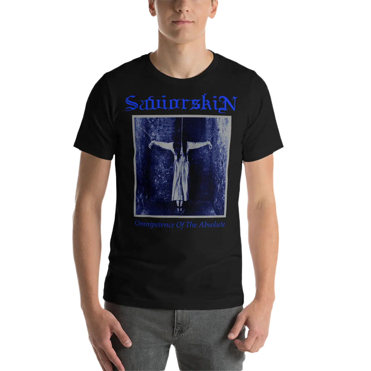 SAVIORSKIN - Omnipotence Of The Absolute T-Shirt Horror Pain Gore Death Productions Shop
