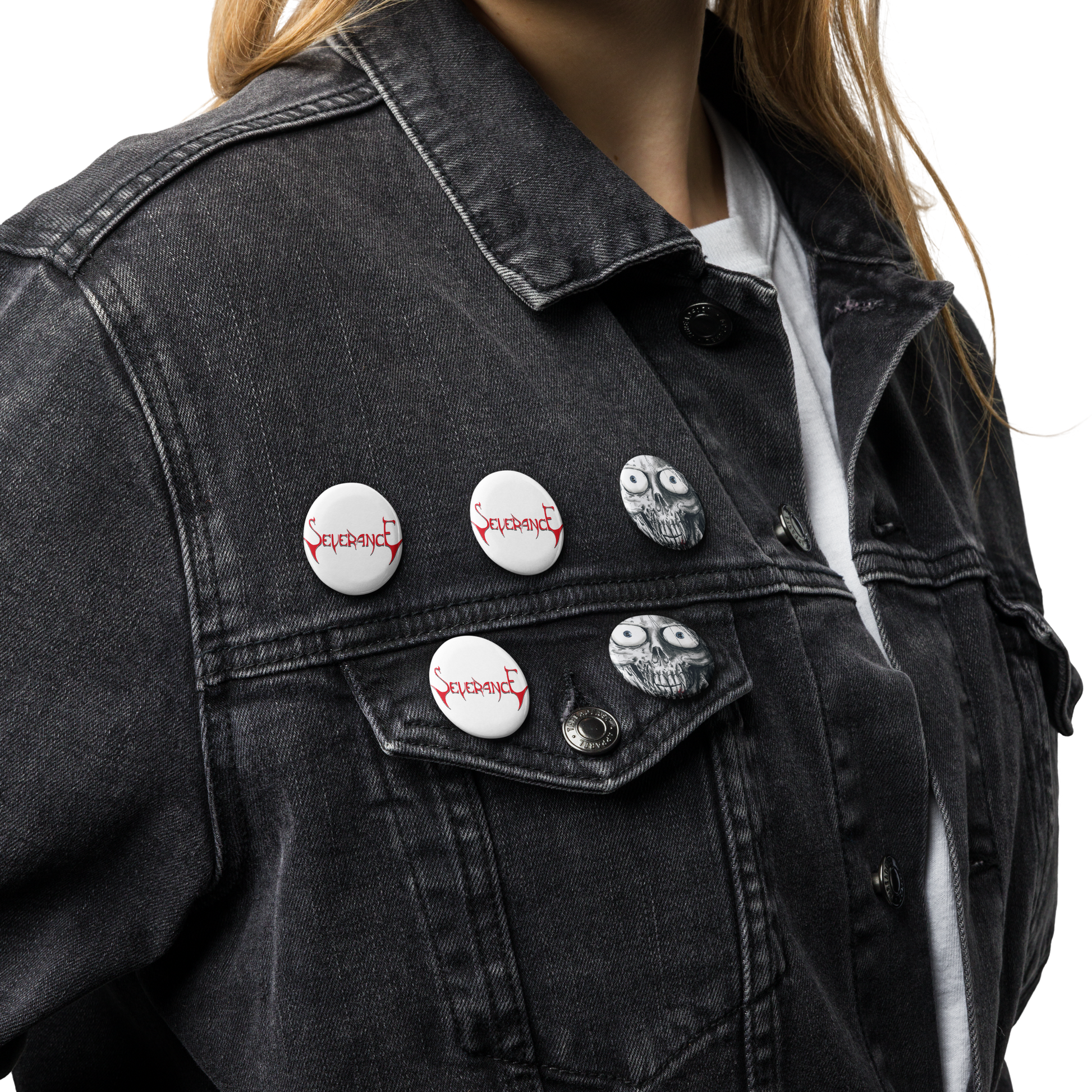 Severance "Logo & Schleppy" Set of (5) Buttons - Mainstay Entertainment