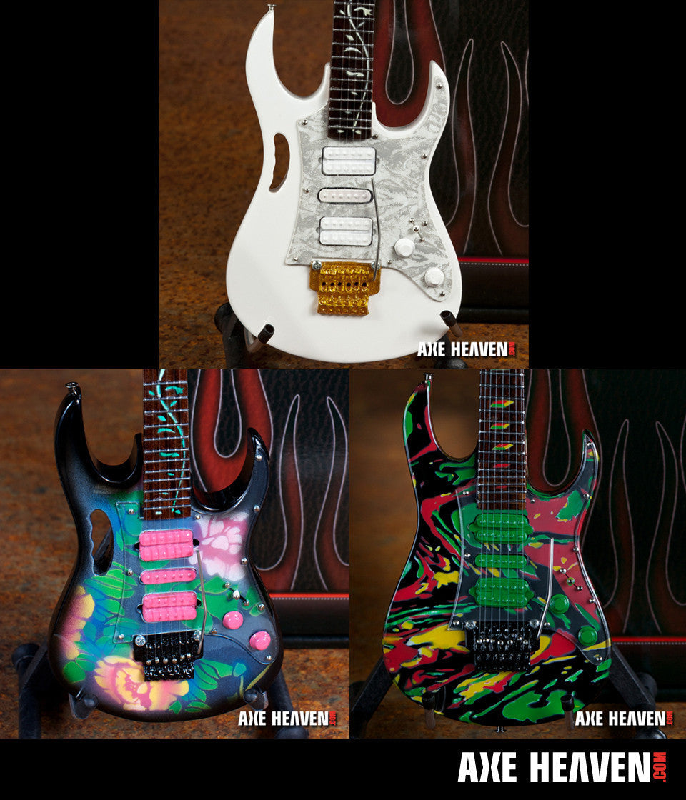 Steve Vai "Set of 3 Famous Jem Models" Licensed Mini Guitars - Mainstay Entertainment