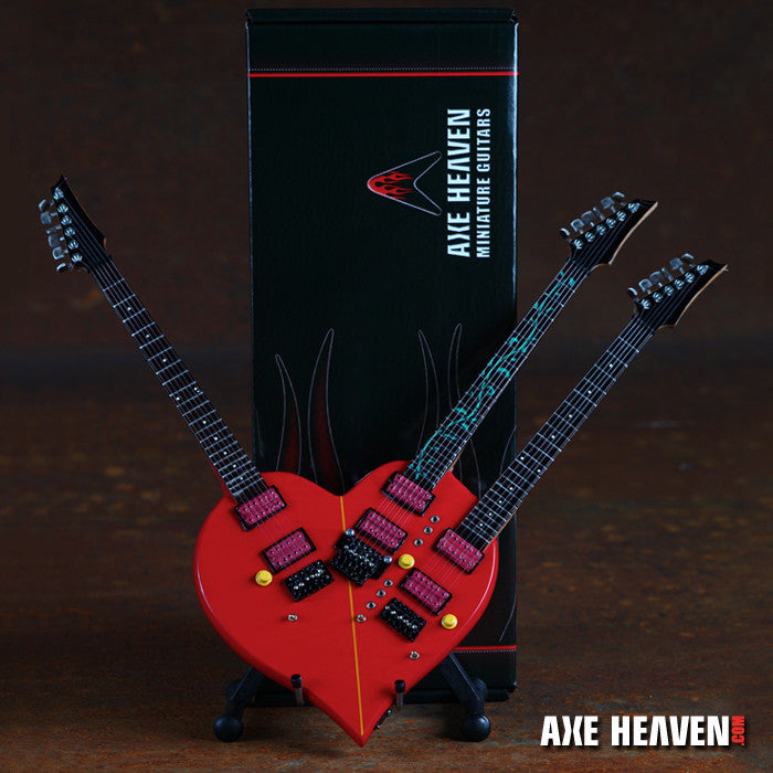 Steve Vai "Triple-Neck Heart" Licensed Mini Guitar - Mainstay Entertainment